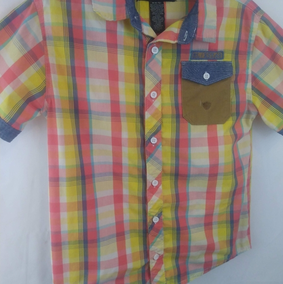 Blac Label Yellow/Red Striped Print Shirt - Picture 2 of 7